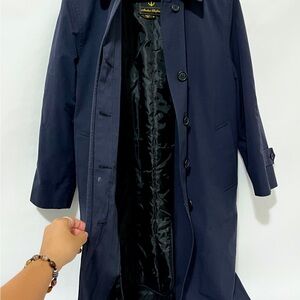 Anchor Dark Blue Trench Coat